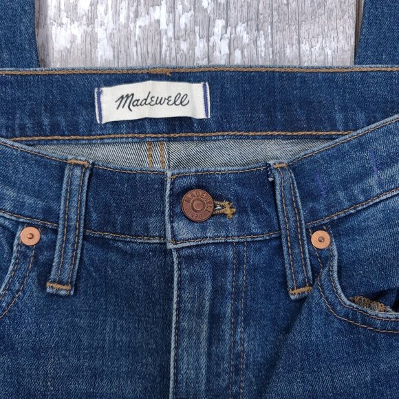 Madewell Jeans Womens 25x30 The Slim Boyjean Denim Mid Rise Stretch Pants - Picture 6 of 10